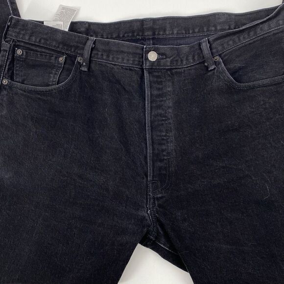 Levi's 501 Women's Denim Jeans Button Fly Straight Leg Black Size 42/30 - Picture 4 of 13